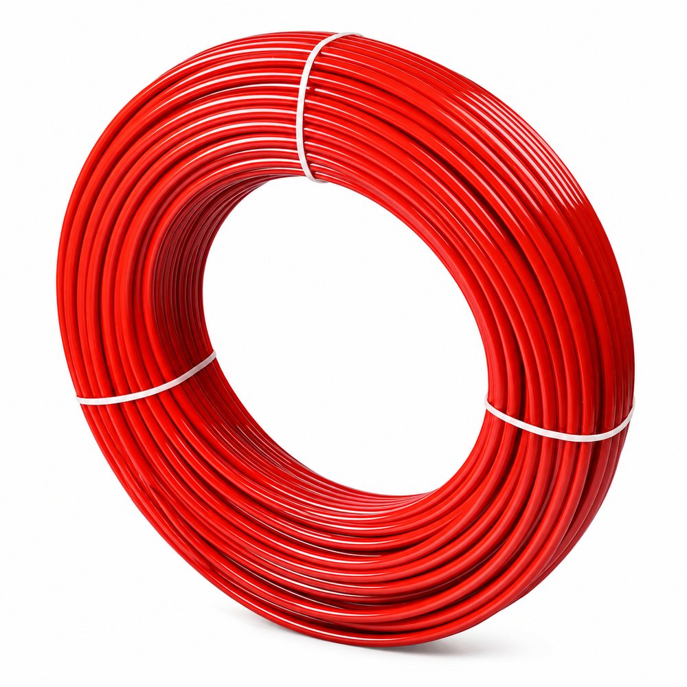 Red PA nylon pneumatic tube reel