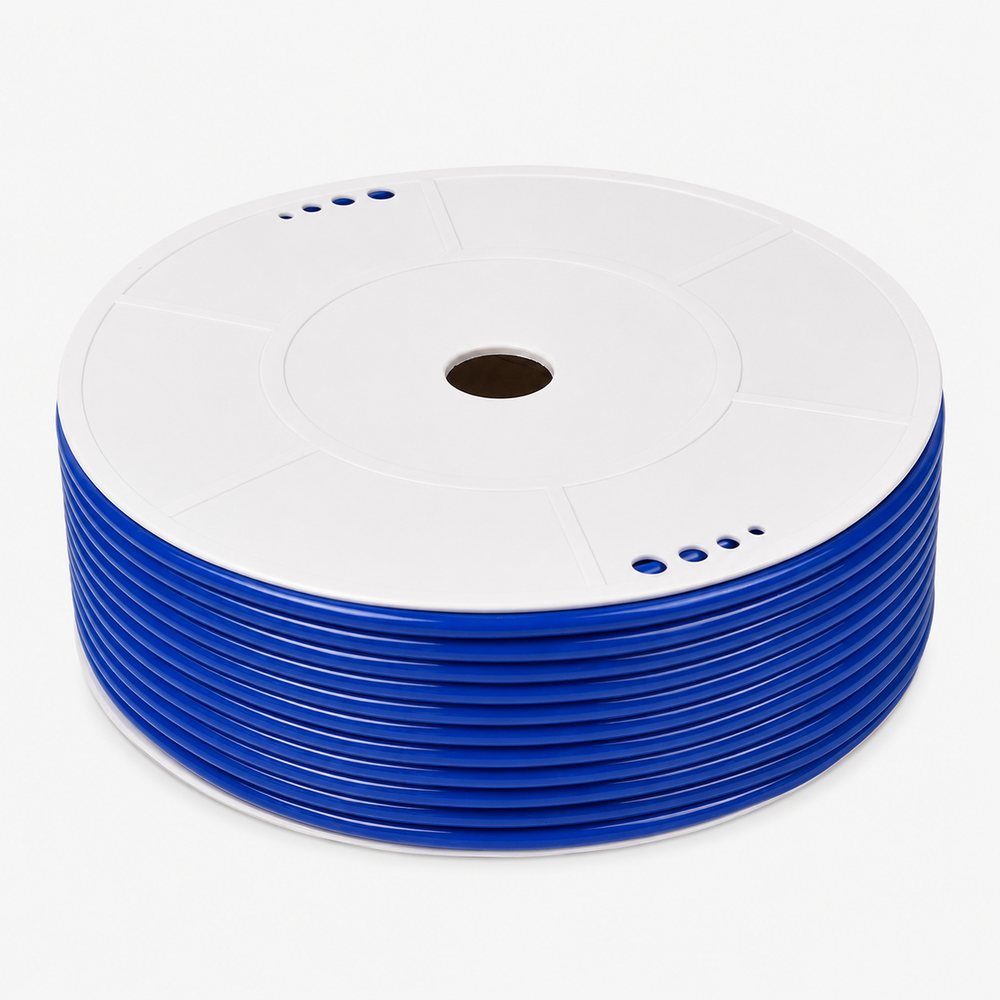 Blue PU pneumatic tube reel